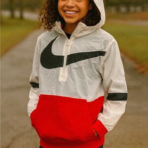 Nike Kids' Black, Red, and White‎ Hoodie